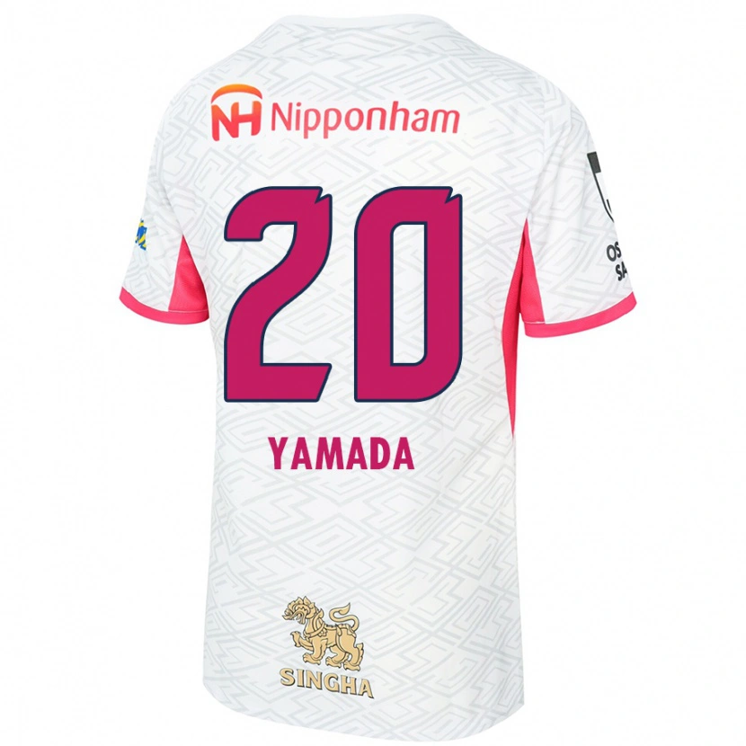 Danxen Męski Kotaro Yamada #20 Sakura Różowy Biały Wyjazdowa Koszulka 2025/26 Koszulki Klubowe