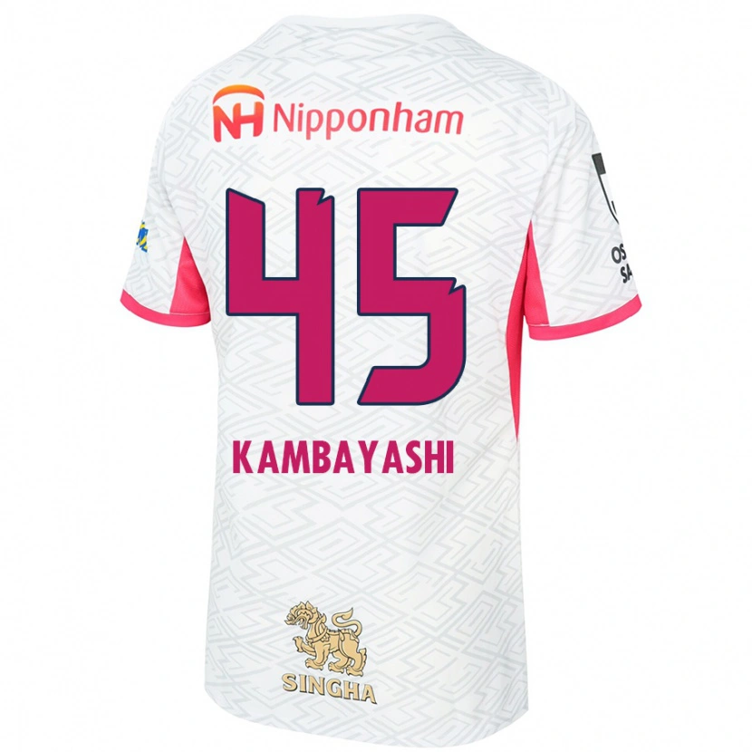 Danxen Męski Go Kambayashi #45 Sakura Różowy Biały Wyjazdowa Koszulka 2025/26 Koszulki Klubowe