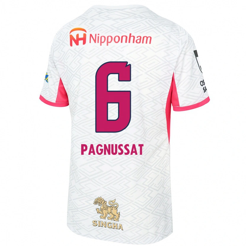 Danxen Męski Tiago Pagnussat #6 Sakura Różowy Biały Wyjazdowa Koszulka 2025/26 Koszulki Klubowe