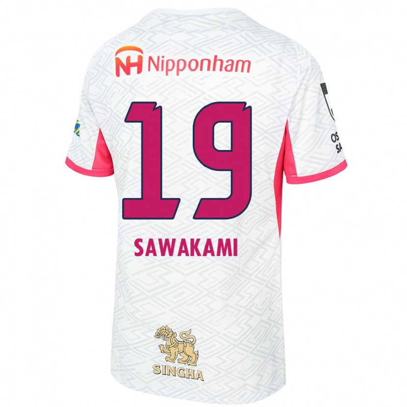 Danxen Męski Ryuji Sawakami #19 Sakura Różowy Biały Wyjazdowa Koszulka 2025/26 Koszulki Klubowe