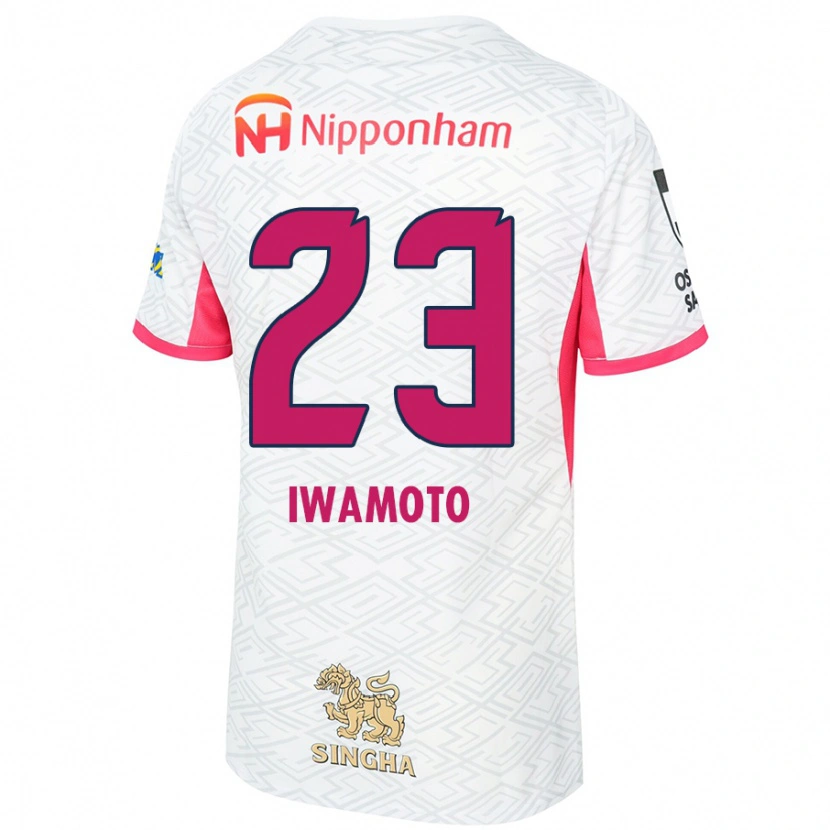 Danxen Męski Marino Iwamoto #23 Sakura Różowy Biały Wyjazdowa Koszulka 2025/26 Koszulki Klubowe