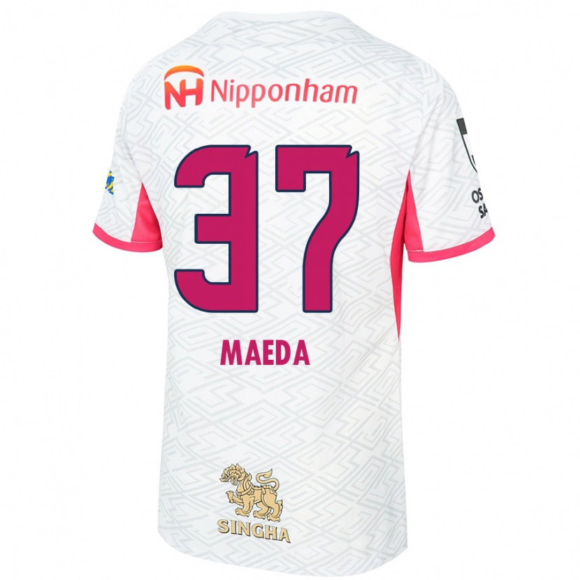 Danxen Męski Ryudai Maeda #37 Sakura Różowy Biały Wyjazdowa Koszulka 2025/26 Koszulki Klubowe