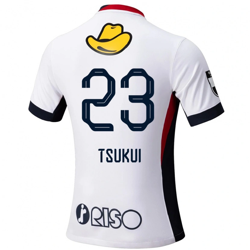 Danxen Męski Keisuke Tsukui #23 Czerwony Czarny Wyjazdowa Koszulka 2025/26 Koszulki Klubowe