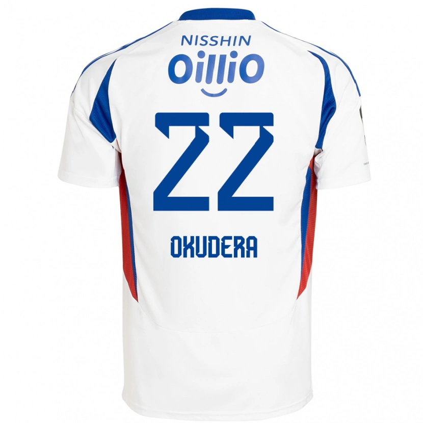 Danxen Męski Minato Okudera #22 Królewski Niebieski Biały Wyjazdowa Koszulka 2025/26 Koszulki Klubowe