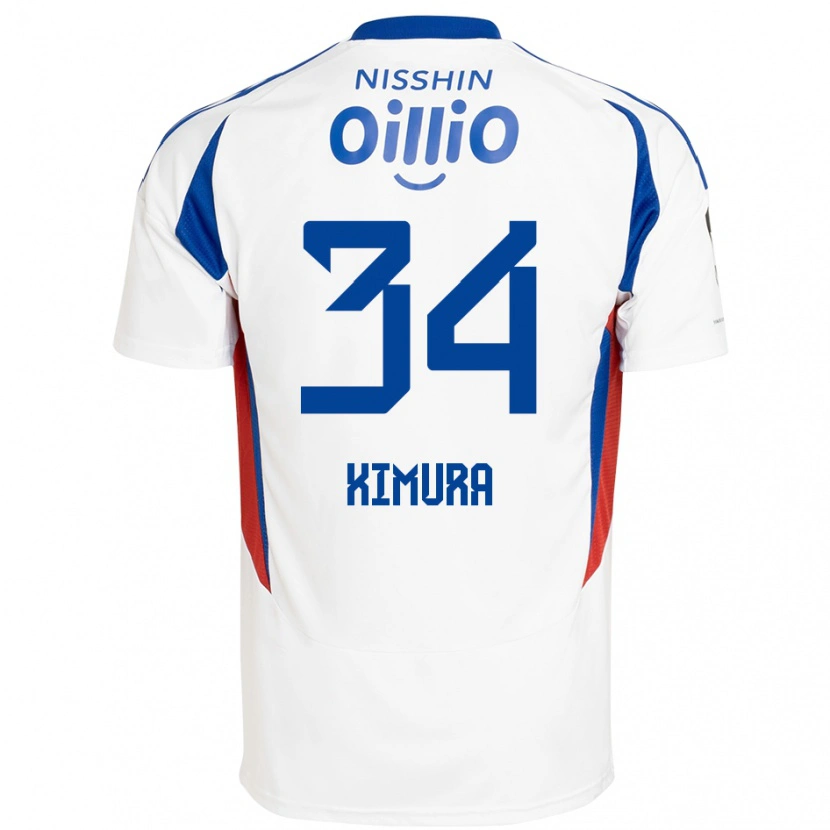 Danxen Męski Takuto Kimura #34 Królewski Niebieski Biały Wyjazdowa Koszulka 2025/26 Koszulki Klubowe