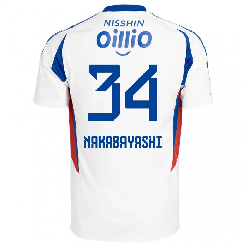 Danxen Męski Hirotsugu Nakabayashi #34 Królewski Niebieski Biały Wyjazdowa Koszulka 2025/26 Koszulki Klubowe