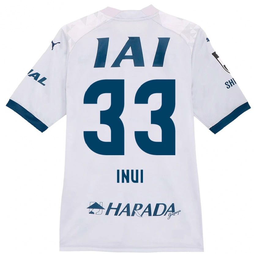 Danxen Męski Takashi Inui #33 Biały Królewski Niebieski Wyjazdowa Koszulka 2025/26 Koszulki Klubowe
