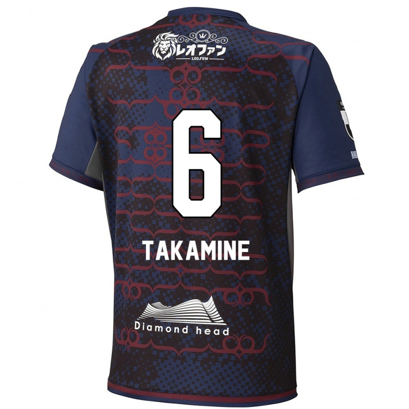 Danxen Męski Tomoki Takamine #6 Niebieski Czerwony Wyjazdowa Koszulka 2025/26 Koszulki Klubowe