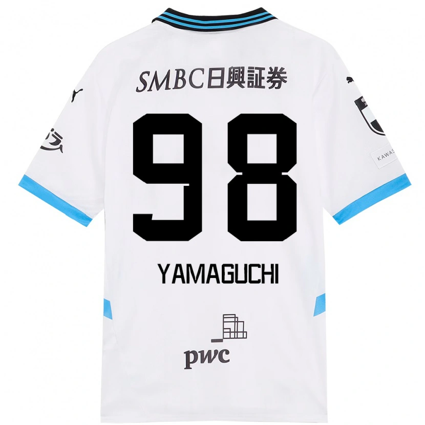 Danxen Męski Louis Thébault-Yamaguchi #98 Błękitny Czarny Wyjazdowa Koszulka 2025/26 Koszulki Klubowe