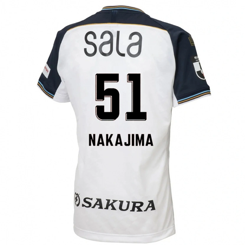Danxen Męski Keitaro Nakajima #51 Biały Czarny Wyjazdowa Koszulka 2025/26 Koszulki Klubowe