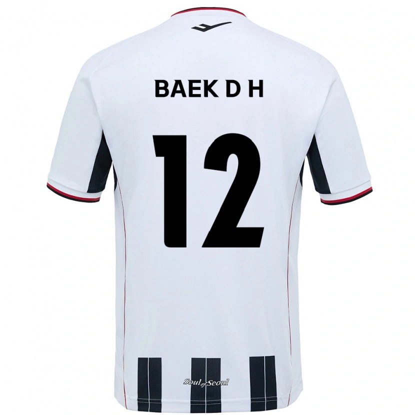 Danxen Męski Baek Do-Hye #12 Czarny Czerwony Wyjazdowa Koszulka 2025/26 Koszulki Klubowe