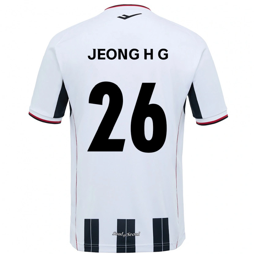 Danxen Męski Jeong Hyun-Gyeong #26 Czarny Czerwony Wyjazdowa Koszulka 2025/26 Koszulki Klubowe
