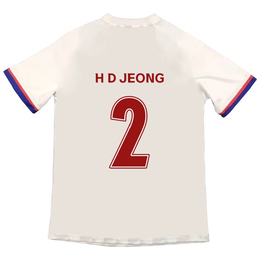 Danxen Męski Dong-Ho Jeong #2 Królewski Niebieski Czerwony Wyjazdowa Koszulka 2025/26 Koszulki Klubowe