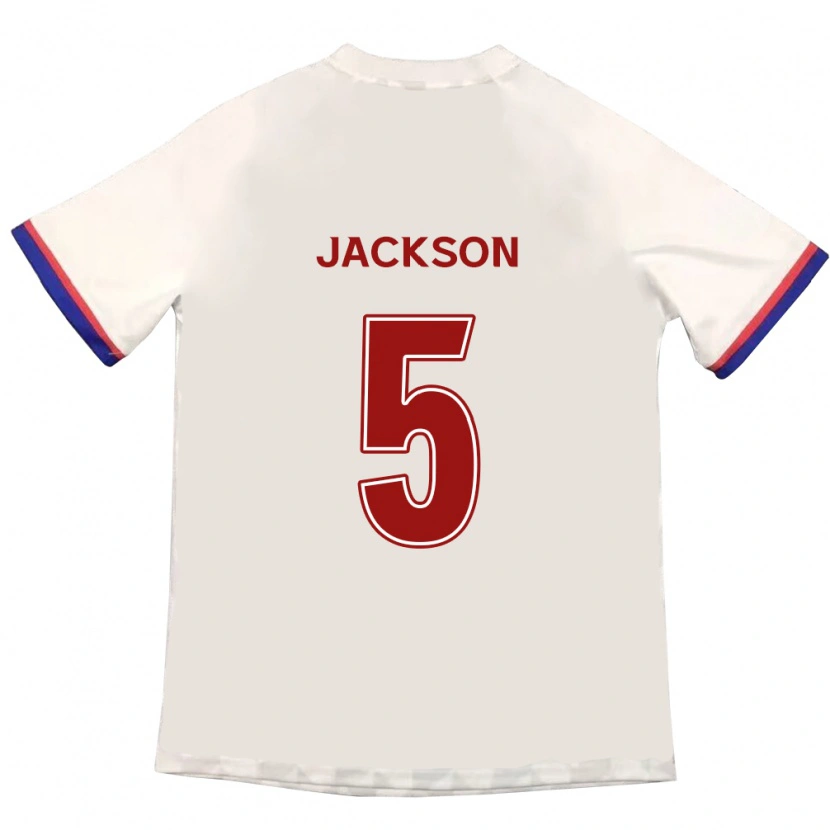 Danxen Męski Lachlan Jackson #5 Królewski Niebieski Czerwony Wyjazdowa Koszulka 2025/26 Koszulki Klubowe