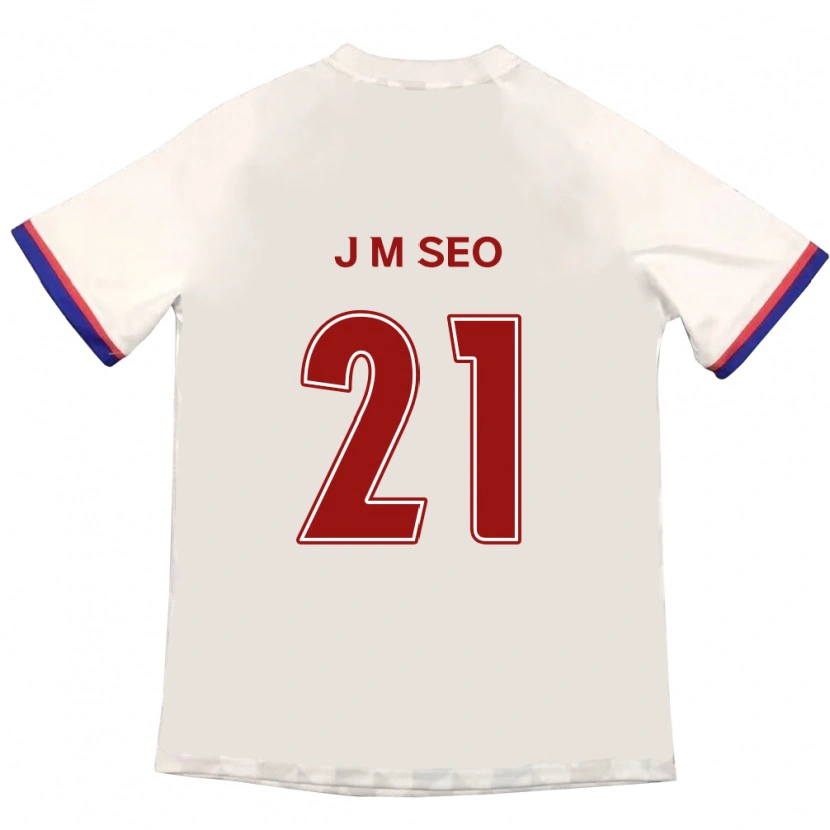 Danxen Męski Jae-Min Seo #21 Królewski Niebieski Czerwony Wyjazdowa Koszulka 2025/26 Koszulki Klubowe