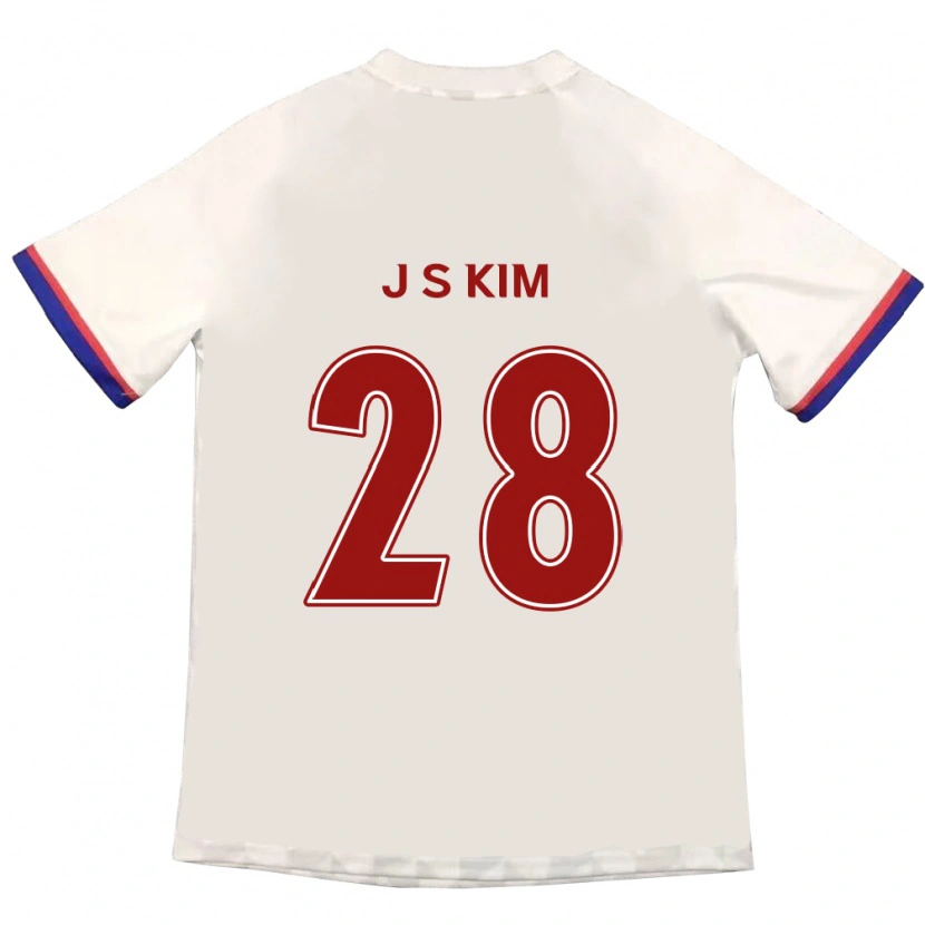 Danxen Męski Jae-Sung Kim #28 Królewski Niebieski Czerwony Wyjazdowa Koszulka 2025/26 Koszulki Klubowe