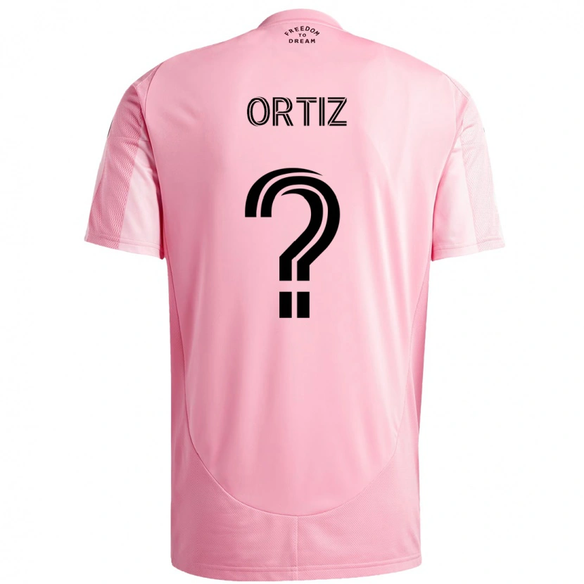 Danxen Kobiety Cristian Ortiz #0 Czarny Różowy Domowa Koszulka 2025/26 Koszulki Klubowe