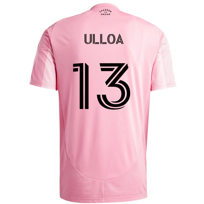 Danxen Kobiety Víctor Ulloa #13 Czarny Różowy Domowa Koszulka 2025/26 Koszulki Klubowe