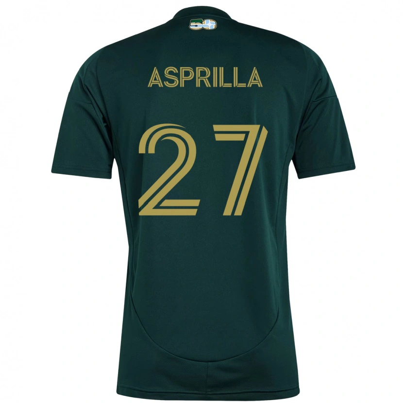 Danxen Kobiety Dairon Asprilla #27 Beżowy Zielony Domowa Koszulka 2025/26 Koszulki Klubowe