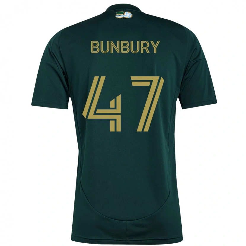 Danxen Kobiety Mataeo Bunbury #47 Beżowy Zielony Domowa Koszulka 2025/26 Koszulki Klubowe