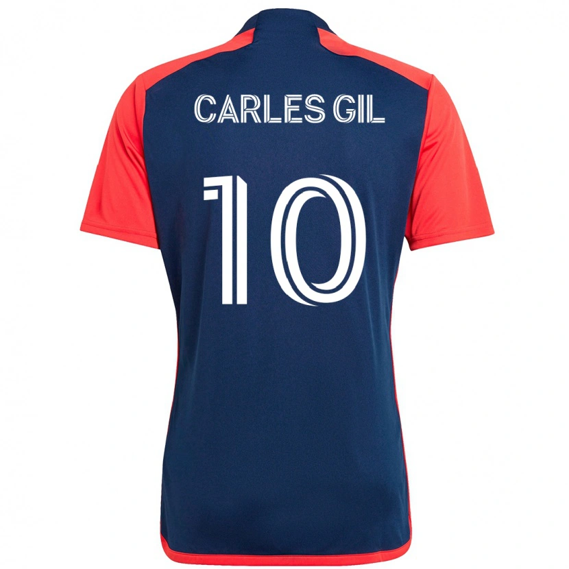Danxen Kobiety Carles Gil #10 Biały Niebieski Domowa Koszulka 2025/26 Koszulki Klubowe