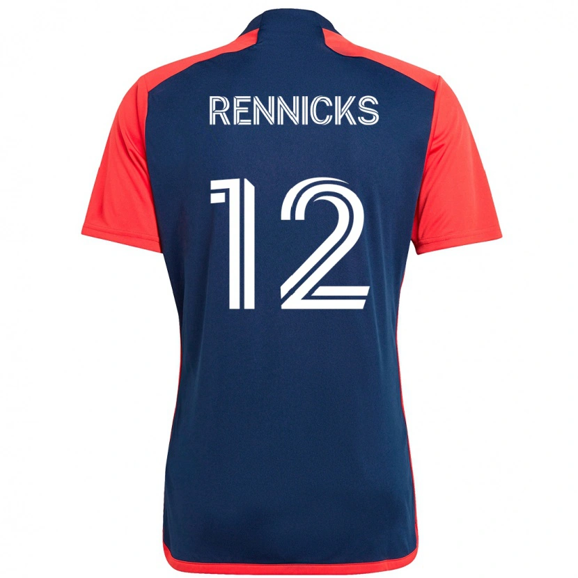 Danxen Kobiety Justin Rennicks #12 Biały Niebieski Domowa Koszulka 2025/26 Koszulki Klubowe