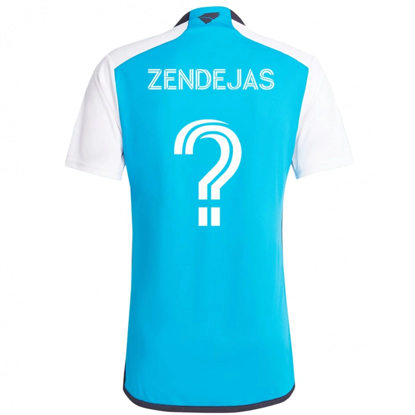 Danxen Kobiety Adrián Zendejas #0 Błękitny Biały Domowa Koszulka 2025/26 Koszulki Klubowe
