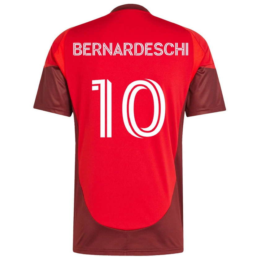 Danxen Kobiety Federico Bernardeschi #10 Biały Czerwony Domowa Koszulka 2025/26 Koszulki Klubowe