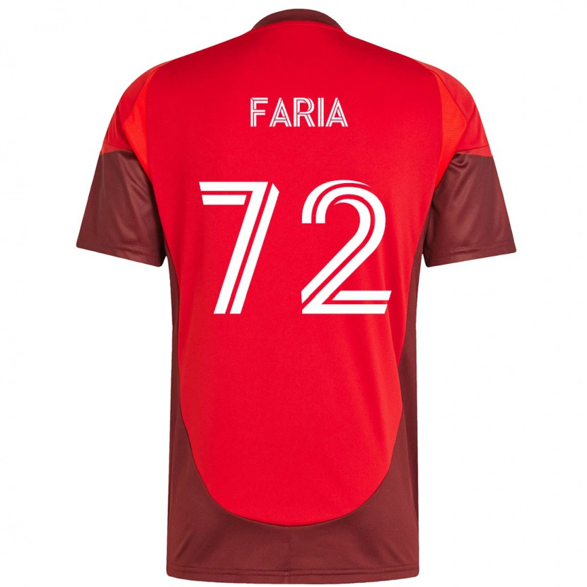 Danxen Kobiety Jordan Faria #72 Biały Czerwony Domowa Koszulka 2025/26 Koszulki Klubowe