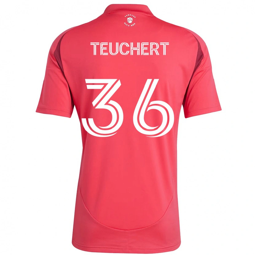 Danxen Kobiety Cedric Teuchert #36 Magenta Biały Domowa Koszulka 2025/26 Koszulki Klubowe