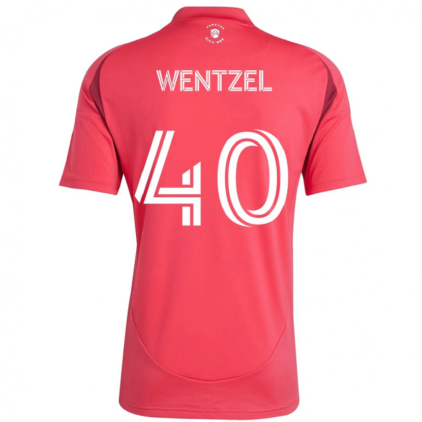 Danxen Kobiety Michael Wentzel #40 Magenta Biały Domowa Koszulka 2025/26 Koszulki Klubowe