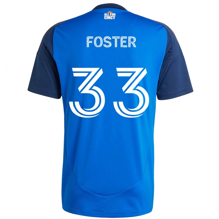 Danxen Kobiety Isaiah Foster #33 Biały Niebieski Pomarańczowy Domowa Koszulka 2025/26 Koszulki Klubowe