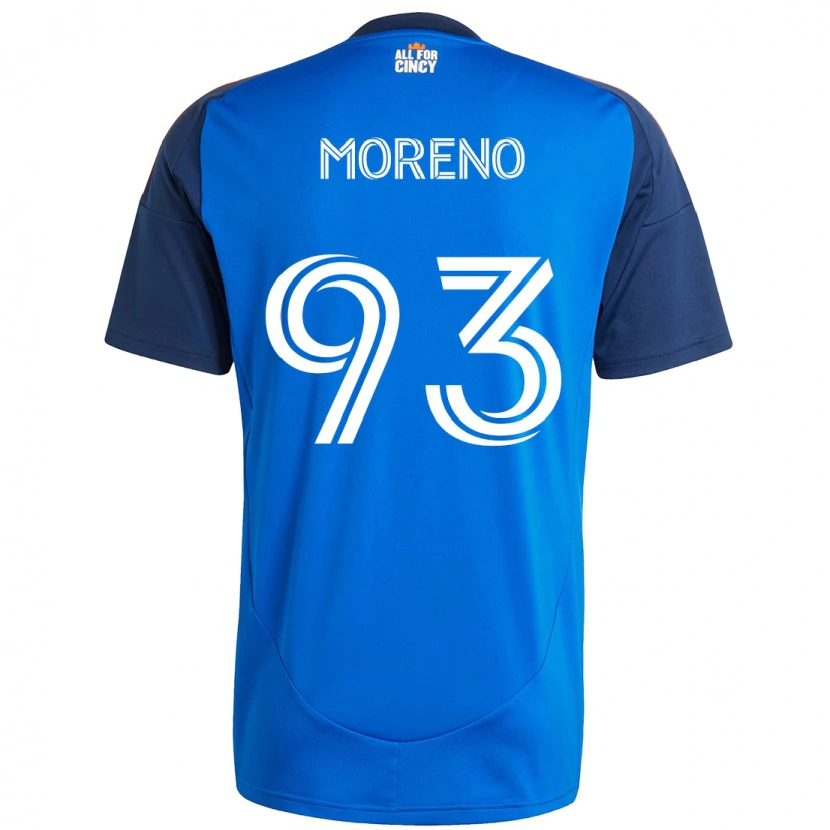 Danxen Kobiety Júnior Moreno #93 Biały Niebieski Pomarańczowy Domowa Koszulka 2025/26 Koszulki Klubowe