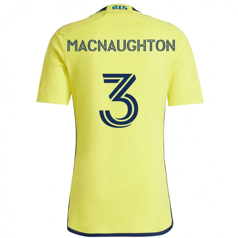 Danxen Kobiety Lukas Macnaughton #3 Granatowy Żółty Domowa Koszulka 2025/26 Koszulki Klubowe