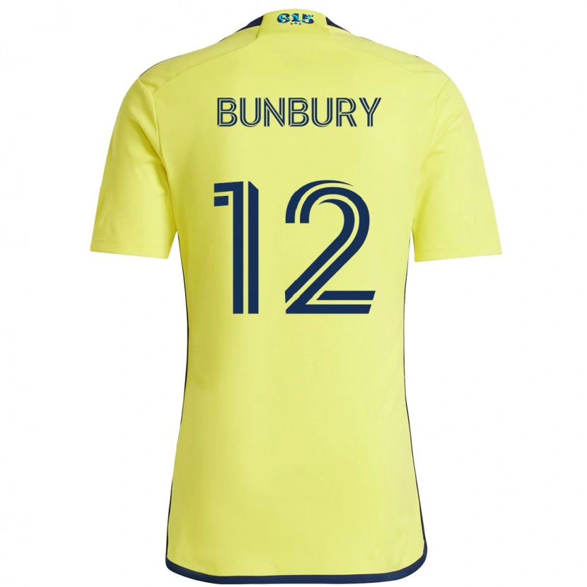 Danxen Kobiety Teal Bunbury #12 Granatowy Żółty Domowa Koszulka 2025/26 Koszulki Klubowe