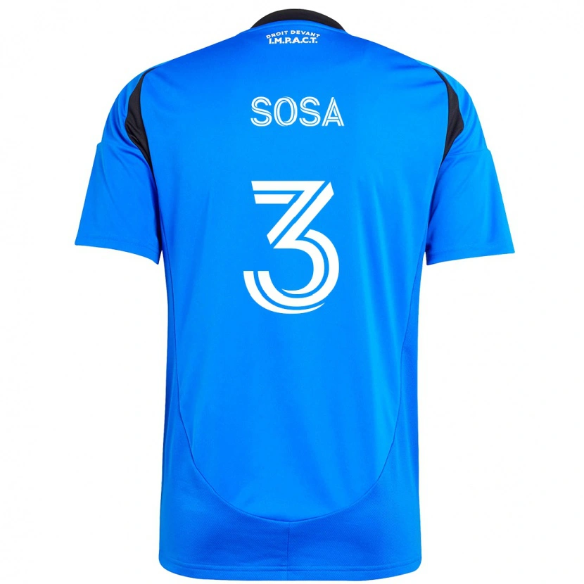 Danxen Kobiety Joaquín Sosa #3 Ciemnoniebieski Czarny Domowa Koszulka 2025/26 Koszulki Klubowe