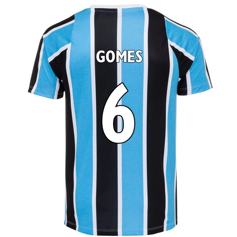 Danxen Kobiety Leo Gomes #6 Niebieski Czarny Biały Domowa Koszulka 2025/26 Koszulki Klubowe