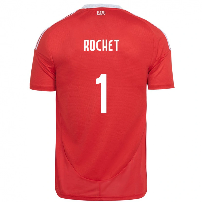 Danxen Kobiety Sergio Rochet #1 Czerwony Biały Domowa Koszulka 2025/26 Koszulki Klubowe