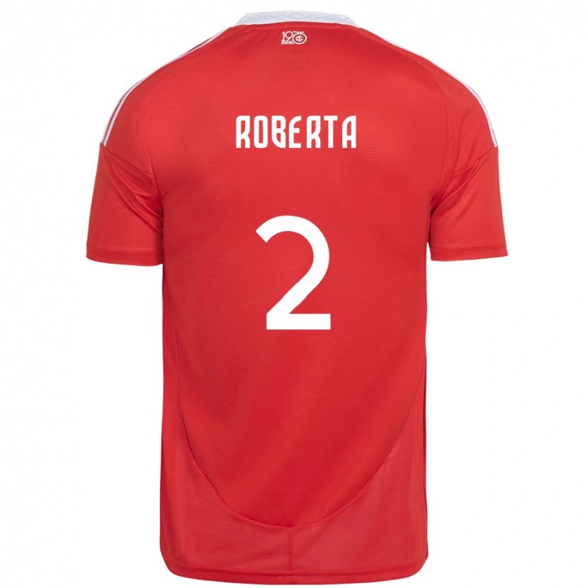 Danxen Kobiety Roberta #2 Biały Czerwony Domowa Koszulka 2025/26 Koszulki Klubowe