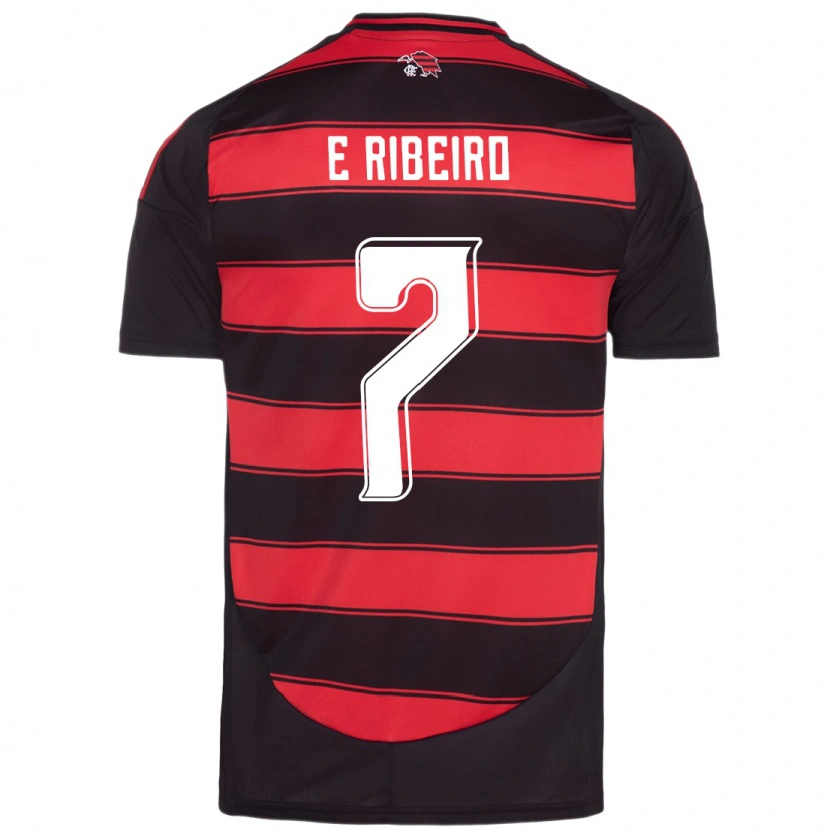 Danxen Kobiety Everton Ribeiro #7 Biały Czerwony Domowa Koszulka 2025/26 Koszulki Klubowe