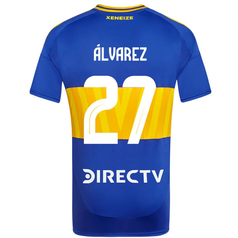 Danxen Kobiety Violeta Álvarez #27 Królewski Niebieski Żółty Domowa Koszulka 2025/26 Koszulki Klubowe
