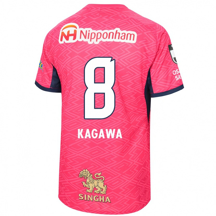 Danxen Kobiety Shinji Kagawa #8 Biały Sakura Różowy Domowa Koszulka 2025/26 Koszulki Klubowe