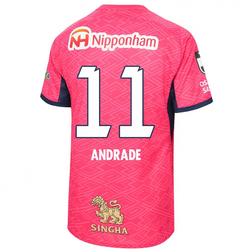 Danxen Kobiety Thiago Andrade #11 Biały Sakura Różowy Domowa Koszulka 2025/26 Koszulki Klubowe