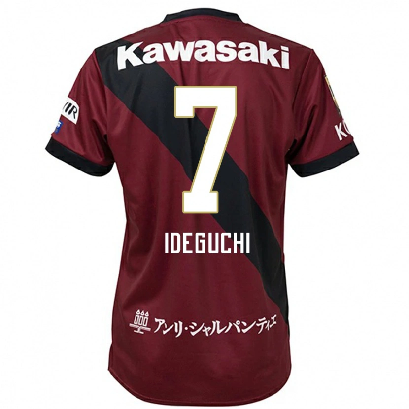 Danxen Kobiety Yosuke Ideguchi #7 Burgundzki Czarny Domowa Koszulka 2025/26 Koszulki Klubowe