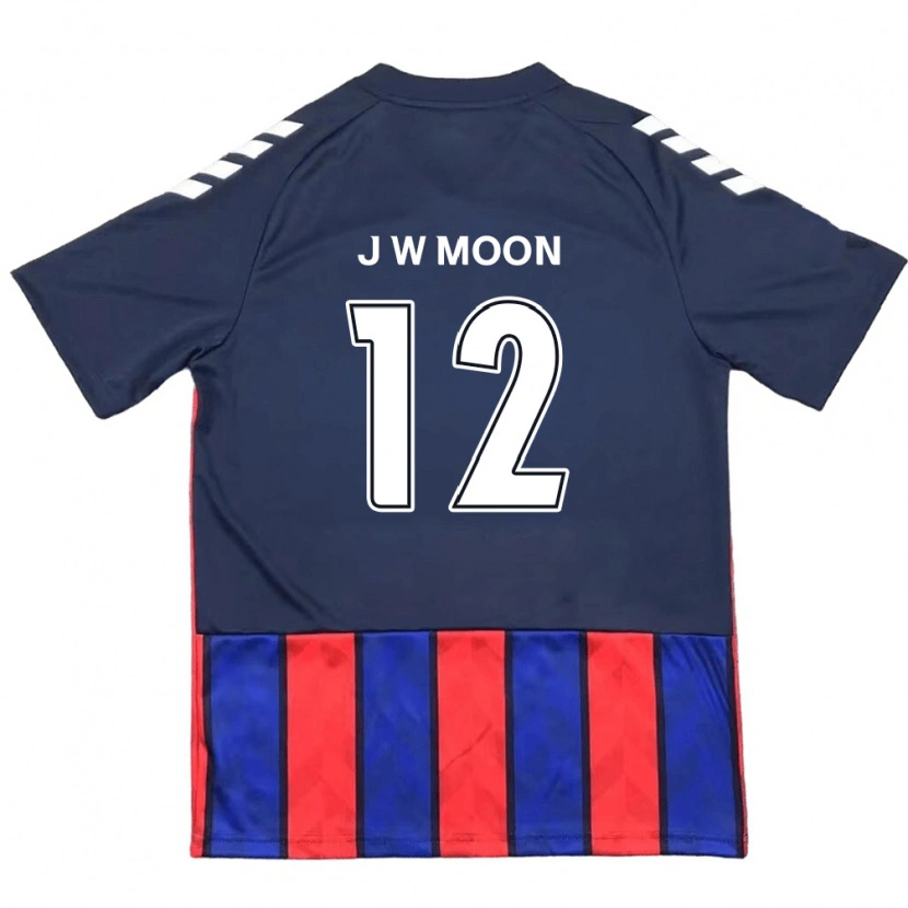 Danxen Kobiety Jung-Woo Moon #12 Złamana Biel Czerwony Domowa Koszulka 2025/26 Koszulki Klubowe
