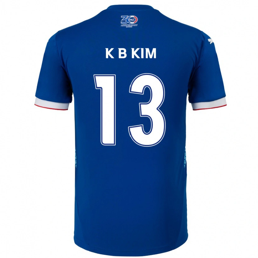 Danxen Kobiety Bo-Kyung Kim #13 Biały Królewski Niebieski Domowa Koszulka 2025/26 Koszulki Klubowe