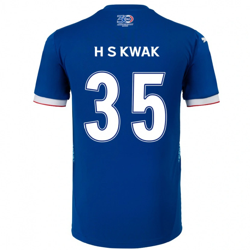 Danxen Kobiety Sung-Hoon Kwak #35 Królewski Niebieski Biały Domowa Koszulka 2025/26 Koszulki Klubowe