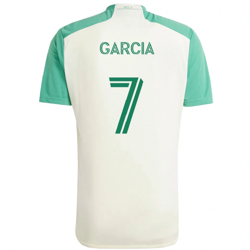 Danxen Kobiety Anthony García #7 Zielony Czarny Wyjazdowa Koszulka 2025/26 Koszulki Klubowe