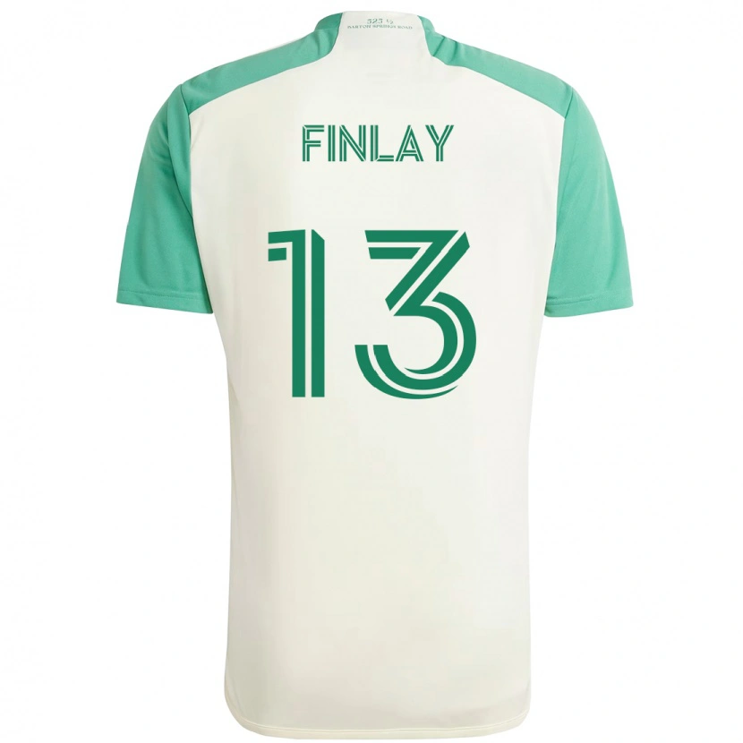 Danxen Kobiety Ethan Finlay #13 Zielony Czarny Wyjazdowa Koszulka 2025/26 Koszulki Klubowe
