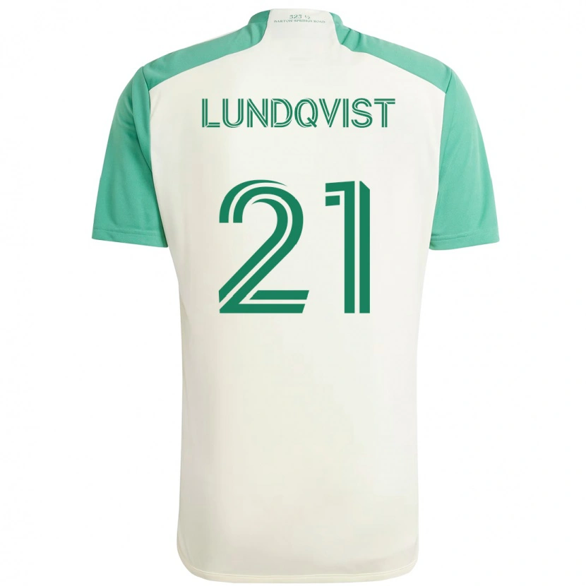 Danxen Kobiety Adam Lundqvist #21 Zielony Czarny Wyjazdowa Koszulka 2025/26 Koszulki Klubowe